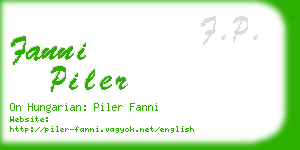 fanni piler business card